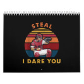 盗みに野球捕おもしろい手を挑む カレンダー (カバー)