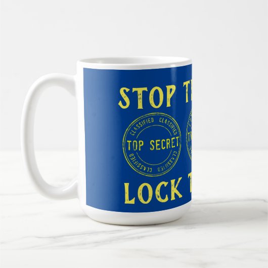 盗みストップの切り札 コーヒーマグカップ (左)