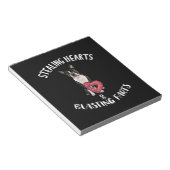 盗みハートブラストファルトボストンテリア ノートパッド (アングル)