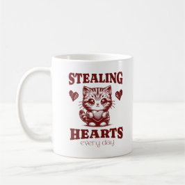 盗みハート毎日かわいい猫Vdayペット動物 コーヒーマグカップ