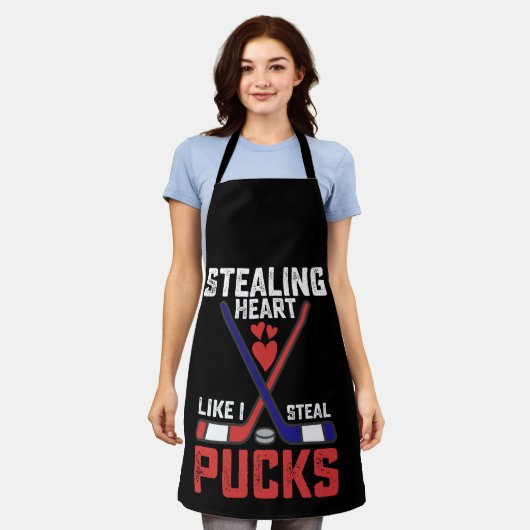 盗むハートのような私はホッケーバレンタインを盗む エプロン (着用した状態)