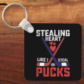 盗むハートのような私はホッケーバレンタインを盗む キーホルダー (正面)