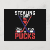 盗むハートのような私はホッケーバレンタインを盗む ポストカード (正面)