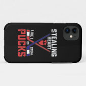 盗むハートのような私はホッケーバレンタインを盗む Case-Mate iPhoneケース (裏面(横))