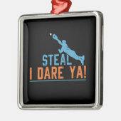 盗む私は挑戦 – 野球ソフトボールのシャツメタルホーン メタルオーナメント (左)