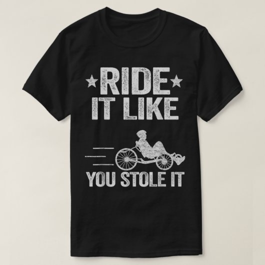 盗んだように乗るバイクBicを逆曲げトリクバイク Tシャツ (デザイン正面)