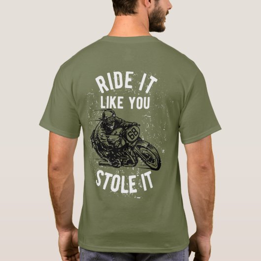 盗んだように乗れ バイク Tシャツ (裏面)