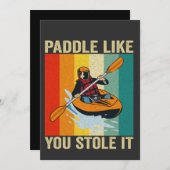 盗んだように漕げ 面白いカヌー ヴィンテージ 招待状 (正面/裏面)