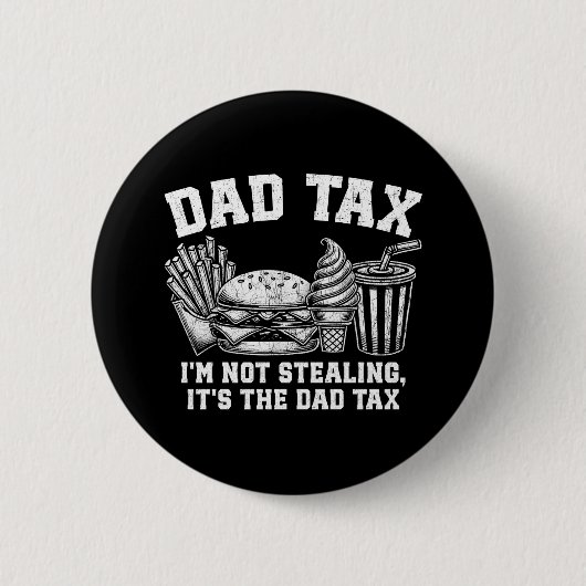盗んでないパパ税 缶バッジ (正面)