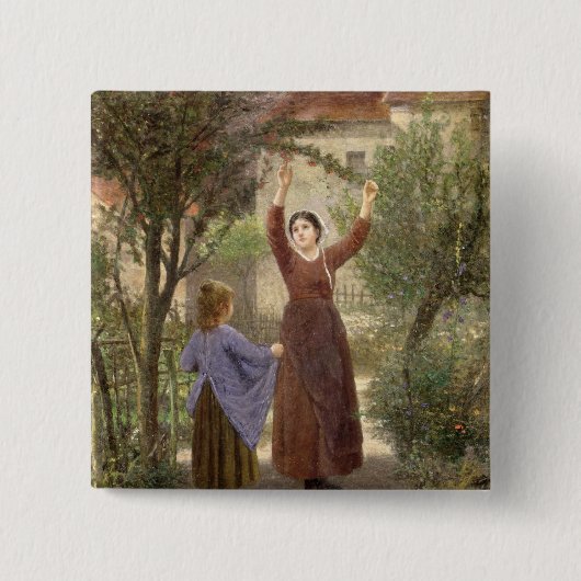 盗品のさくらんぼ 缶バッジ (正面)