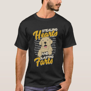 盗用ハート及び発破農産物のラブラドール贈与 Tシャツ