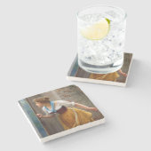 盗聴者(Eugene de Blaas著) ストーンコースター (横)