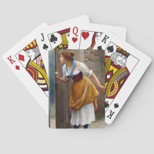 盗聴者（Eugene de Blaas著） トランプ (裏面)