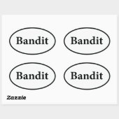 盗賊 楕円形シール (シート)