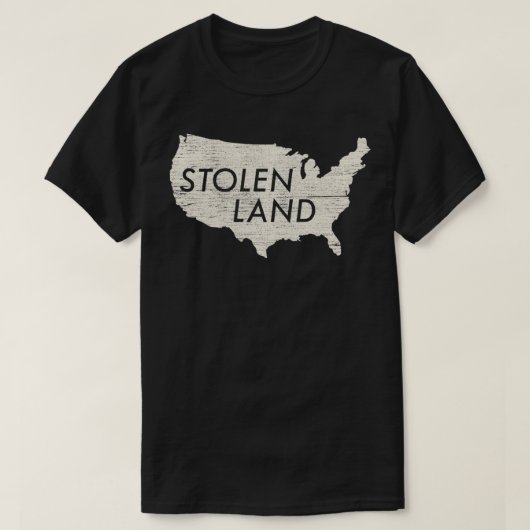 盗難された土地の先住民アメリカ先住民スウェットシャツ Tシャツ (デザイン正面)