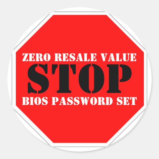 盗難防止警告シール ラウンドシール (正面)