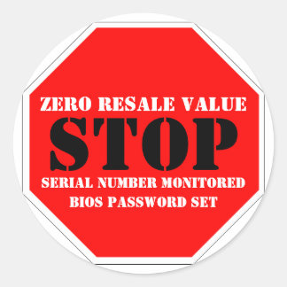 盗難防止警告シール ラウンドシール