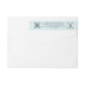 盗難防止 青い返送ラベル ラップアラウンドラベル (裏面)