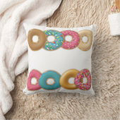 盛り合わせた美味しいドーナツ クッション (ブランケット)