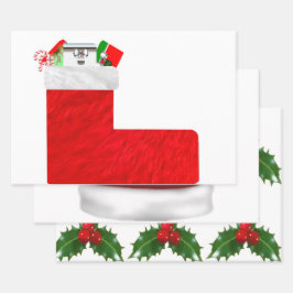 盛り合わせクリスマスラッピング紙 ラッピングペーパーシート