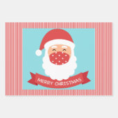 盛り合わせクリスマスCOVID19画像フラットシート ラッピングペーパーシート (正面)