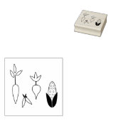 盛り合わせ野菜アートスタンプ ラバースタンプ (押印)