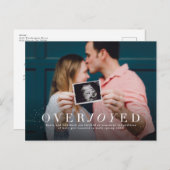 盛大な休日の妊娠の発表はがき 案内ポストカード (正面/裏面)