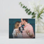 盛大な休日の妊娠の発表はがき 案内ポストカード (スタンド正面)