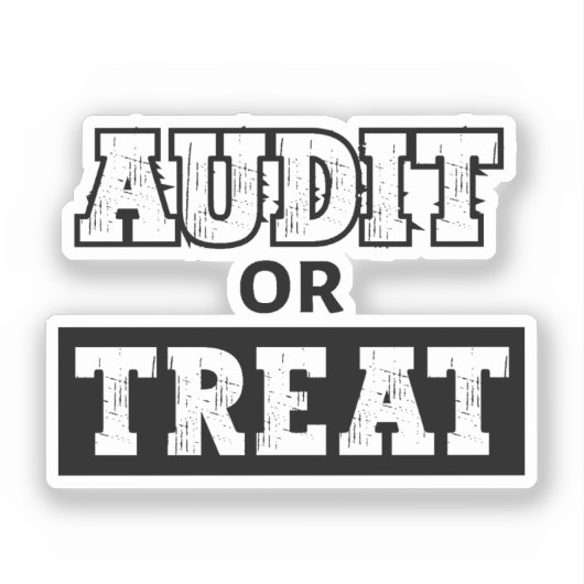 監査かトリック・オア・トリートか - 面白い会計士のハロウィン シール (正面)