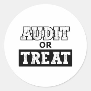 監査かトリック・オア・トリートか - 面白い会計士のハロウィン ラウンドシール