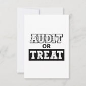 監査または治療 – おもしろい Accountant Halloween サンキューカード (正面)