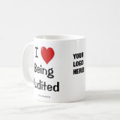 監査中 | ADD LOGO PERSONALIZABLE Accountant コーヒーマグカップ (正面左)