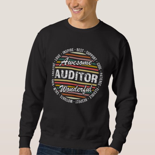 監査員Tシャツ 面白い 感謝 インスパイア スウェットシャツ (正面)