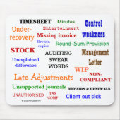 監査宣誓の言葉うっとうしいおもしろい監査人ギフト マウスパッド (正面)