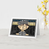 監獄にいる漫画の囚人 カード (黄色い花)