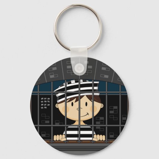 監獄にいる漫画の囚人 キーホルダー (正面)