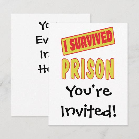監獄生き延び内 招待状 (正面/裏面)