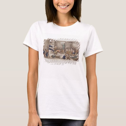 監獄1858年(色版木、銅版、版画) Tシャツ (正面)