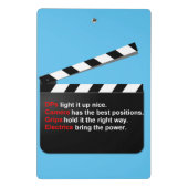 監督のための映画フィルムクルーパンボス ミニクリップボード (裏面)