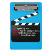 監督のための映画フィルムクルーパンボス ミニクリップボード (正面)