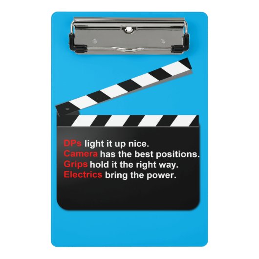 監督のための映画フィルムクルーパンボス ミニクリップボード (正面)