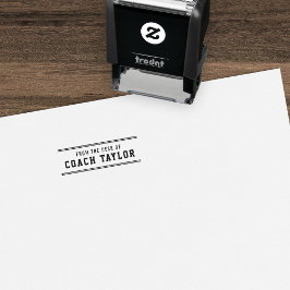 監督のストライプ机からの大学のスタイル セルフインキングスタンプ