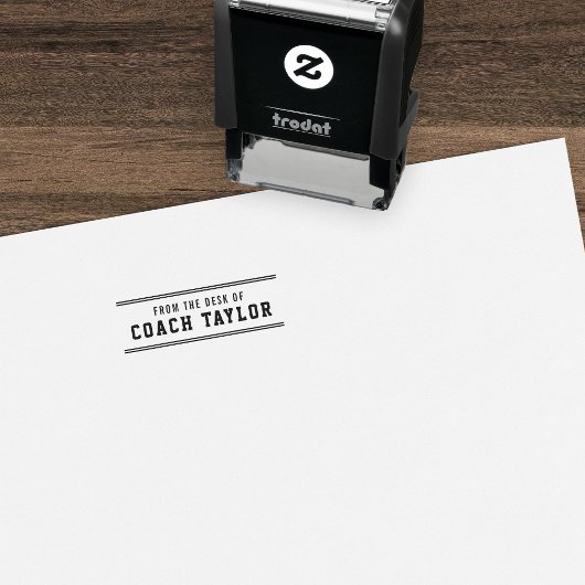 監督のストライプ机からの大学のスタイル セルフインキングスタンプ