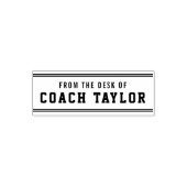 監督のストライプ机からの大学のスタイル セルフインキングスタンプ (デザイン)