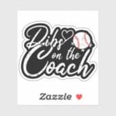 監督の妻専用 Funny Baseball Coach Wife Dibs on the Coach シール (シート)