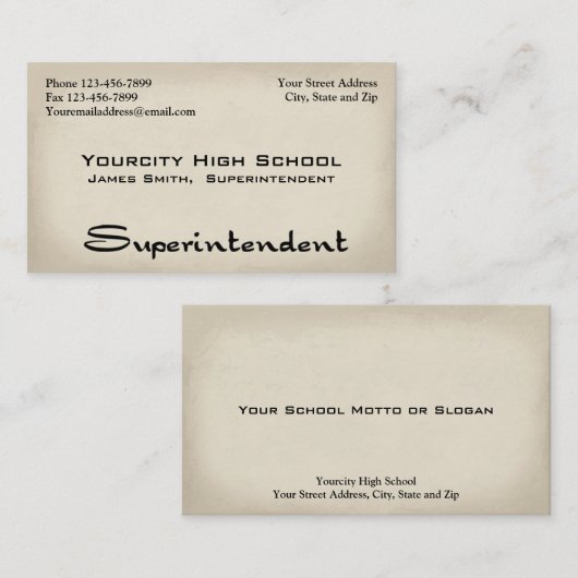 監督者の名刺 名刺 (正面/裏面)