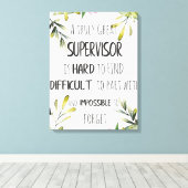 監督者の感謝ありがとう引用文ボス キャンバスプリント (インサイチュ (ウッドフロア))