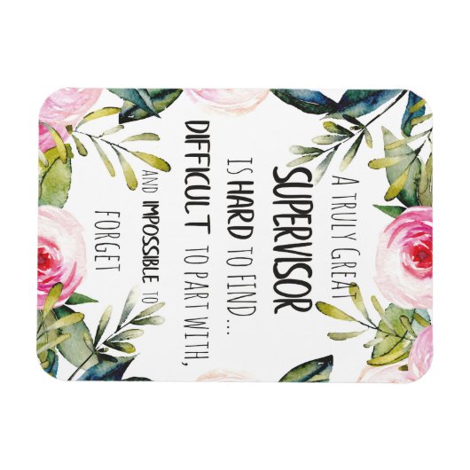 監督者の感謝ありがとう引用文ボス マグネット (横)