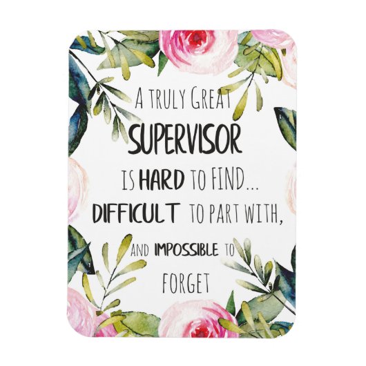 監督者の感謝ありがとう引用文ボス マグネット (縦)