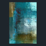 「監督」ティール（緑がかった色）抽象芸術アートポスタープリント ポスター<br><div class="desc">この製品を作成するために使用される画像は、T30 Galleryのオリジナル絵画抽象芸術アートである。</div>